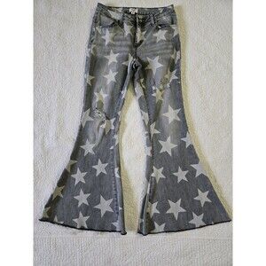 easel girls starred Flare Legged Destressed Stretchy Jeans Retro 26×27 Sz Sm